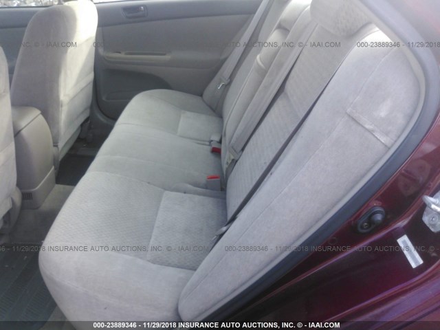 4T1BE30K13U174648 - 2003 TOYOTA CAMRY LE/XLE/SE MAROON photo 8