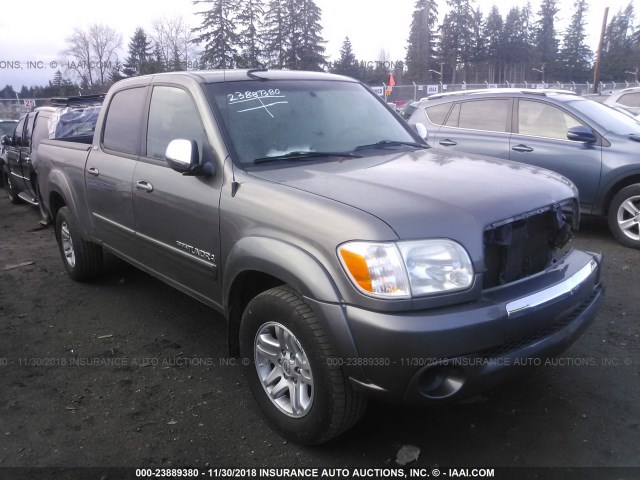 5TBET34166S504536 - 2006 TOYOTA TUNDRA DOUBLE CAB SR5 GRAY photo 1