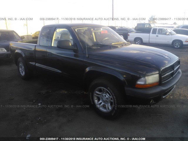 1B7GL32N62S545725 - 2002 DODGE DAKOTA SPORT/RT BLACK photo 1