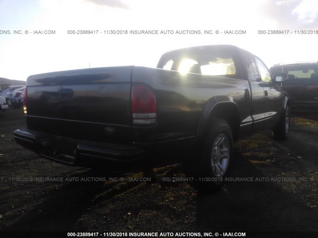 1B7GL32N62S545725 - 2002 DODGE DAKOTA SPORT/RT BLACK photo 4