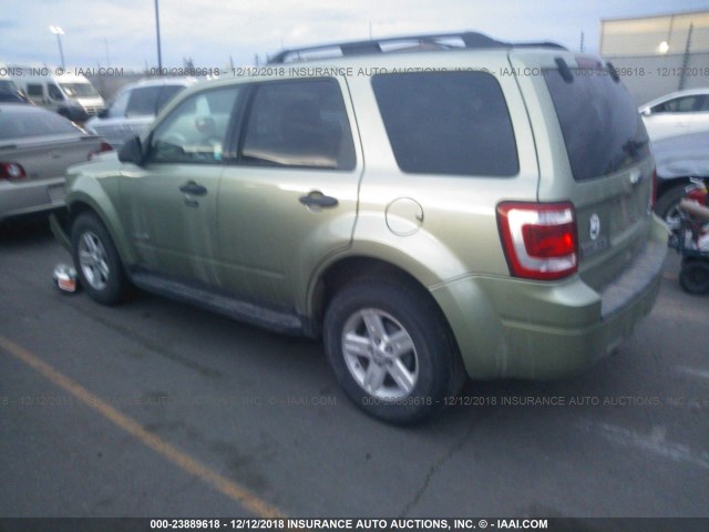 1FMCU5K30AKC67520 - 2010 FORD ESCAPE HYBRID GREEN photo 3
