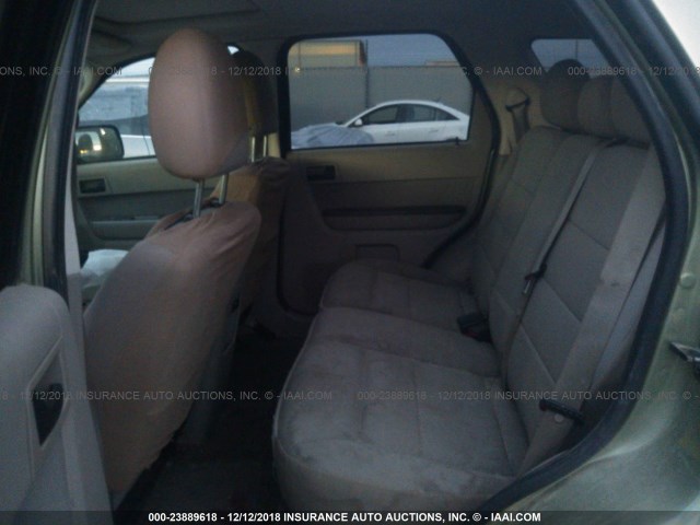 1FMCU5K30AKC67520 - 2010 FORD ESCAPE HYBRID GREEN photo 8