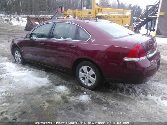 2G1WT58N489144594 - 2008 CHEVROLET IMPALA LT RED photo 3