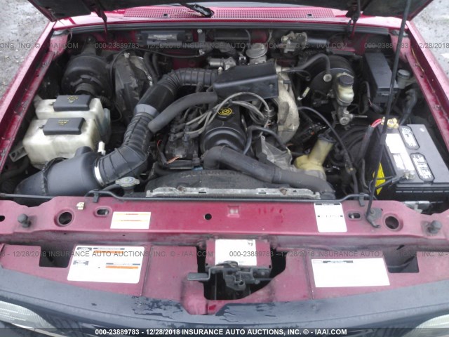 4F4CR16A2TTM30681 - 1996 MAZDA B2300 CAB PLUS RED photo 10