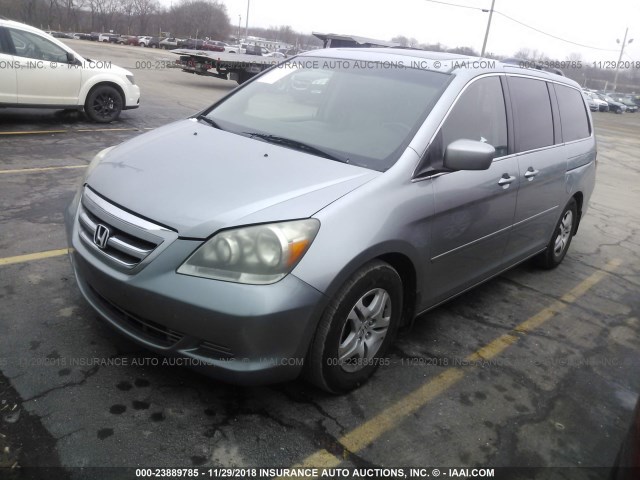 5FNRL38637B135266 - 2007 HONDA ODYSSEY EXL SILVER photo 2