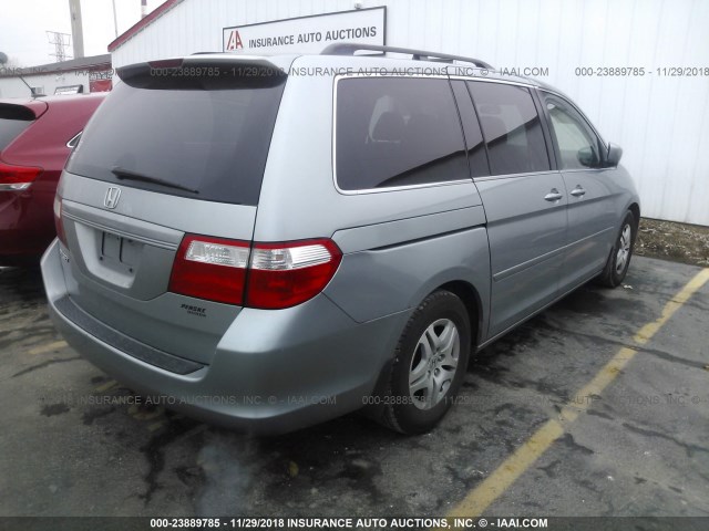 5FNRL38637B135266 - 2007 HONDA ODYSSEY EXL SILVER photo 4