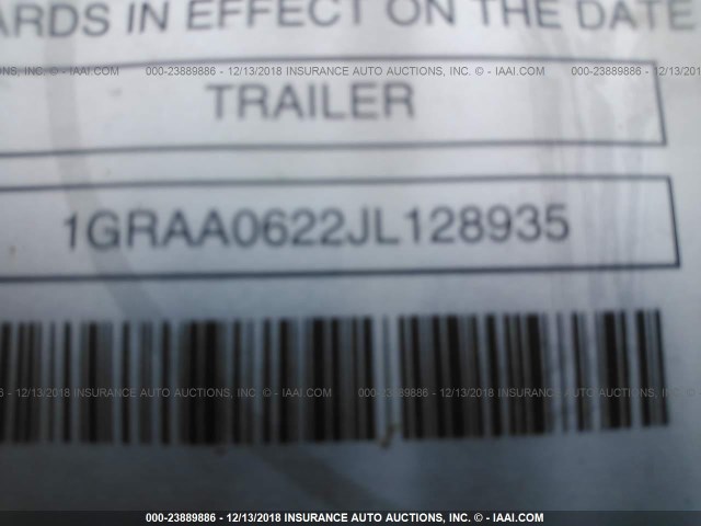 1GRAA0622JL128935 - 2018 GREAT DANE TRAILERS VAN  WHITE photo 9