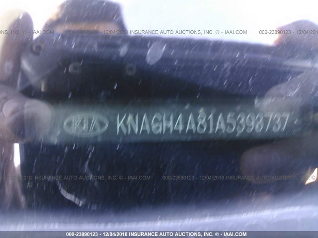 KNAGH4A81A5393737 - 2010 KIA OPTIMA EX/SX SILVER photo 9