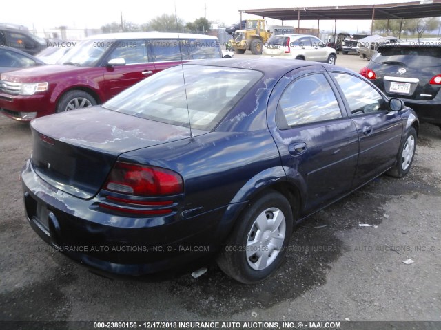 1B3EL46T85N612772 - 2005 DODGE STRATUS SXT BLUE photo 4