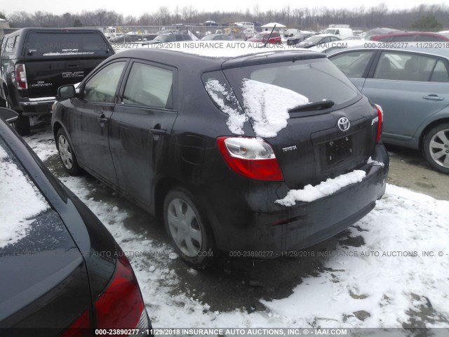 2T1KU40E29C011259 - 2009 TOYOTA COROLLA MATRIX  BLACK photo 3