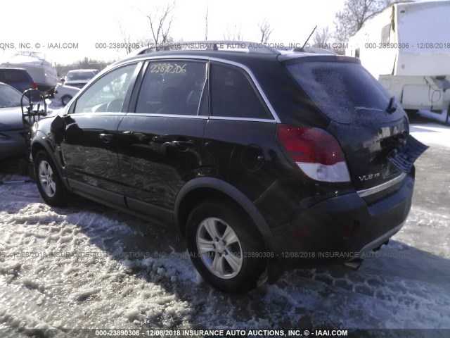 3GSDL43NX8S504023 - 2008 SATURN VUE XE BLACK photo 3