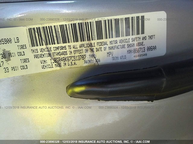 1J8GR48K67C513787 - 2007 JEEP GRAND CHEROKEE LAREDO/COLUMBIA/FREEDOM 棕色 照片 9