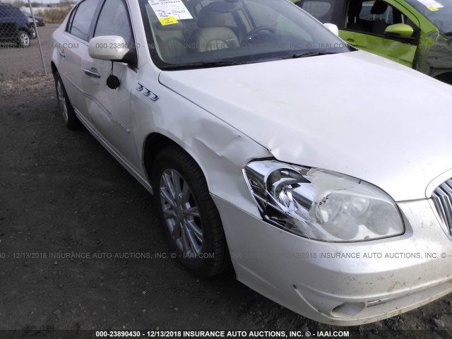 1G4HC5EM8BU141781 - 2011 BUICK LUCERNE CXL WHITE photo 6