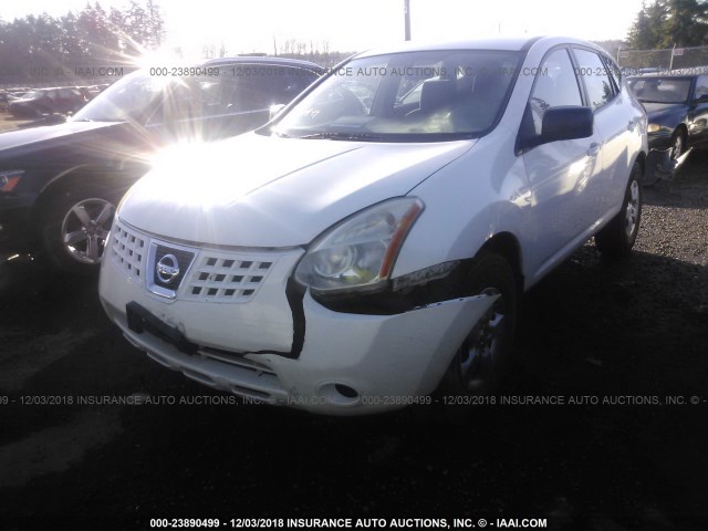 JN8AS58V88W134523 - 2008 NISSAN ROGUE S/SL WHITE photo 2