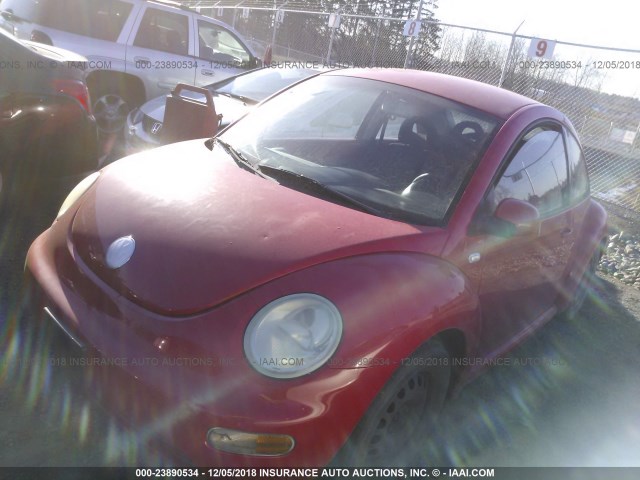 3VWBK21C82M439631 - 2002 VOLKSWAGEN NEW BEETLE GL RED photo 2