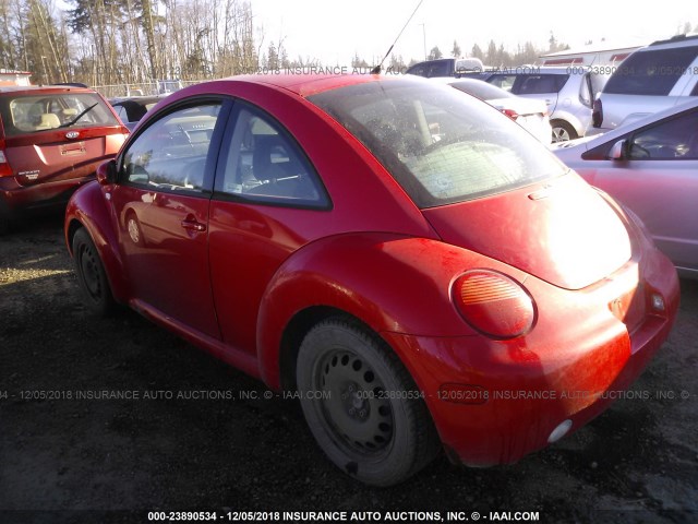 3VWBK21C82M439631 - 2002 VOLKSWAGEN NEW BEETLE GL RED photo 3