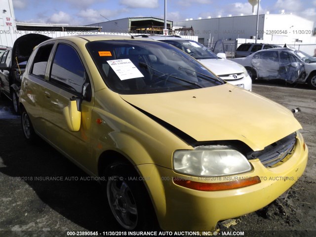 KL1TJ62694B267590 - 2004 CHEVROLET AVEO LS YELLOW photo 1