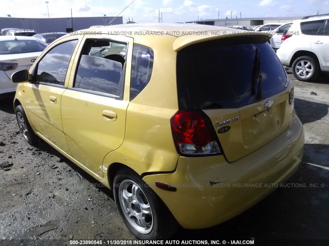 KL1TJ62694B267590 - 2004 CHEVROLET AVEO LS YELLOW photo 3
