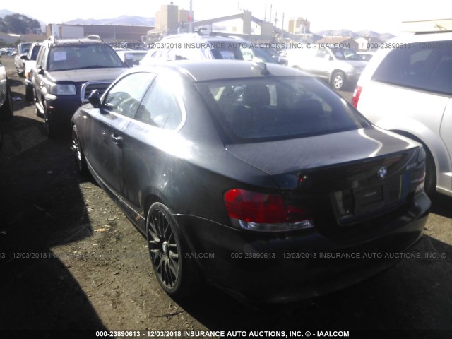 WBAUP9C55AVF49481 - 2010 BMW 128 I BLACK photo 3