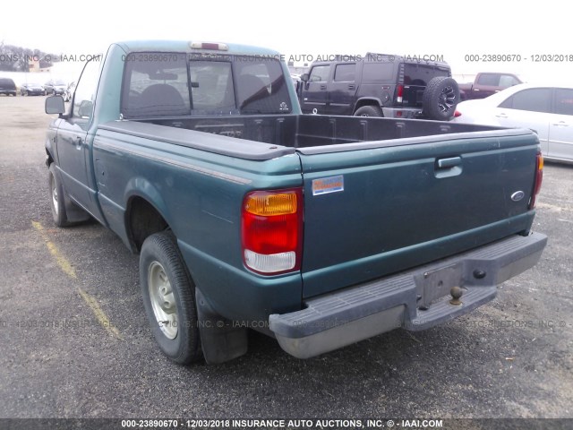 1FTYR10C3WPA57589 - 1998 FORD RANGER GREEN photo 3