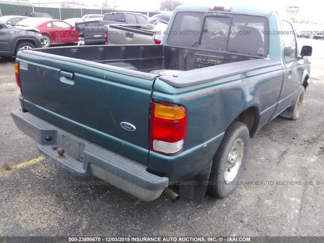 1FTYR10C3WPA57589 - 1998 FORD RANGER GREEN photo 4