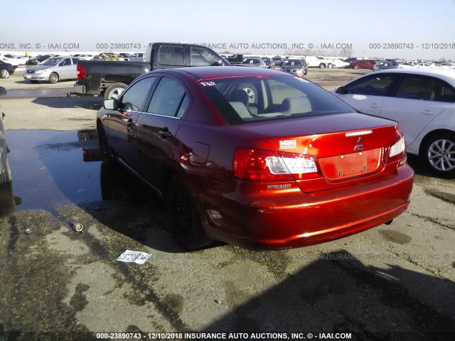 4A32B3FFXBE031534 - 2011 MITSUBISHI GALANT ES/SE RED photo 3