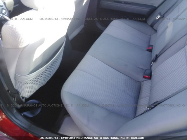 4A32B3FFXBE031534 - 2011 MITSUBISHI GALANT ES/SE RED photo 8