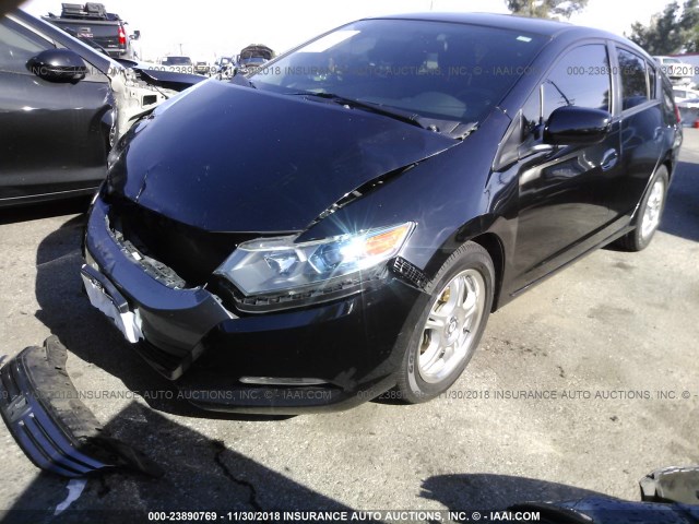 JHMZE2H58AS004368 - 2010 HONDA INSIGHT LX BLACK photo 2