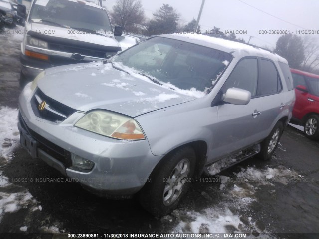 2HNYD18602H533853 - 2002 ACURA MDX TOURING SILVER photo 2