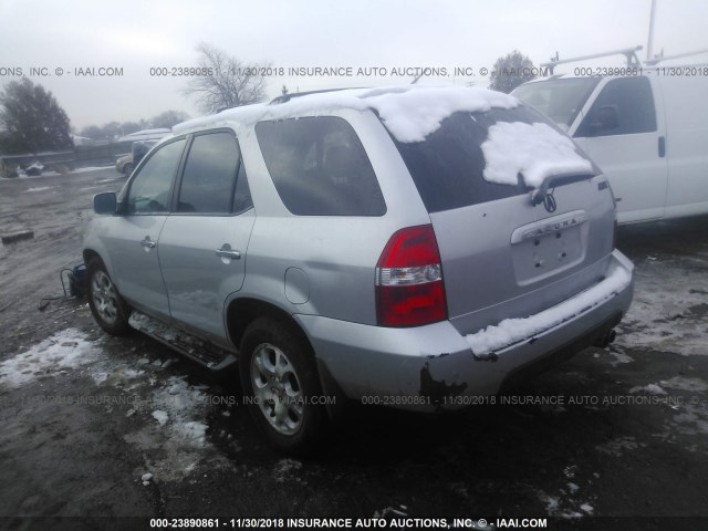 2HNYD18602H533853 - 2002 ACURA MDX TOURING SILVER photo 3