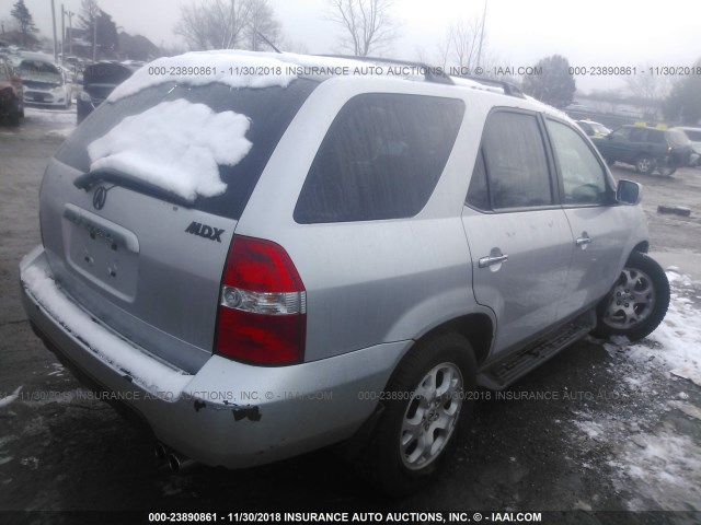 2HNYD18602H533853 - 2002 ACURA MDX TOURING SILVER photo 4