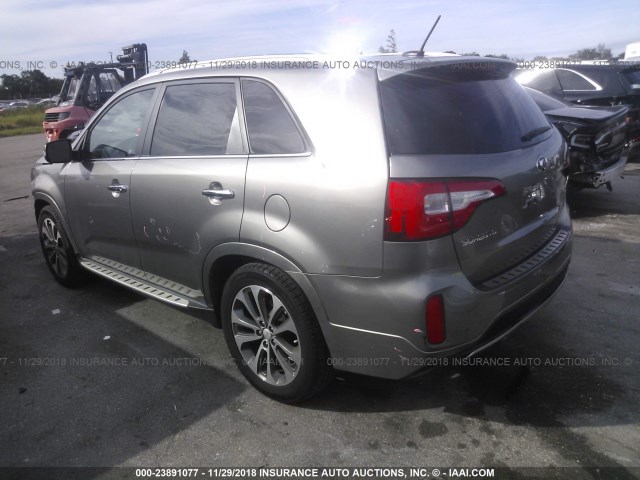 5XYKW4A77EG479433 - 2014 KIA SORENTO SX/SX LIMITED GRAY photo 3