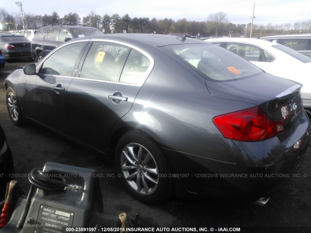 JNKCV61FX9M359607 - 2009 INFINITI G37 GRAY photo 3