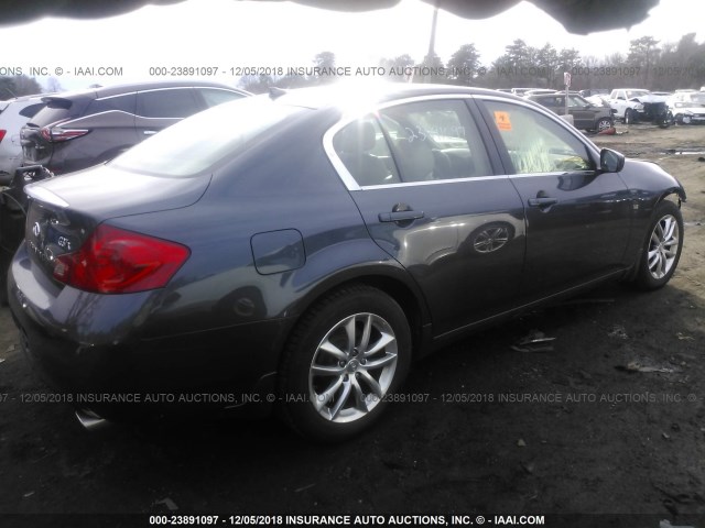 JNKCV61FX9M359607 - 2009 INFINITI G37 GRAY photo 4