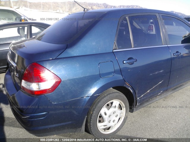 3N1BC11E47L442036 - 2007 NISSAN VERSA S/SL BLUE photo 6