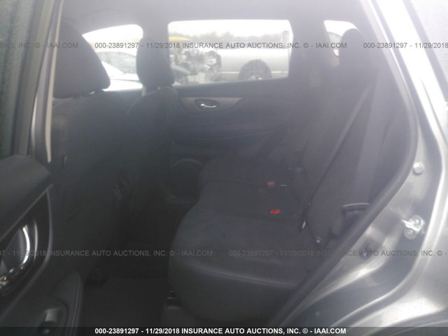 KNMAT2MV3FP534185 - 2015 NISSAN ROGUE S/SL/SV GRAY photo 8