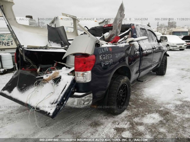 5TFRM5F18BX033735 - 2011 TOYOTA TUNDRA DOUBLE CAB SR5 BLUE photo 4