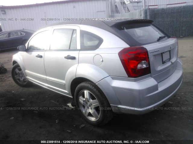 1B3HB48B87D264288 - 2007 DODGE CALIBER SXT SILVER photo 3