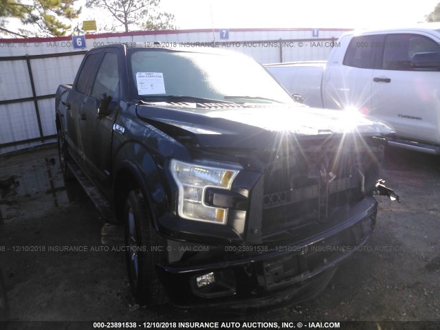 1FTEW1CG3GKD27073 - 2016 FORD F150 SUPERCREW BLACK photo 1