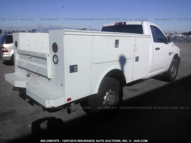 3C7WD5AT2CG154278 - 2012 DODGE RAM 2500 ST WHITE photo 4