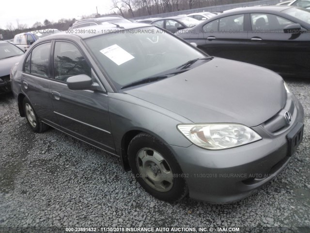 JHMES96645S015840 - 2005 HONDA CIVIC HYBRID GRAY photo 1