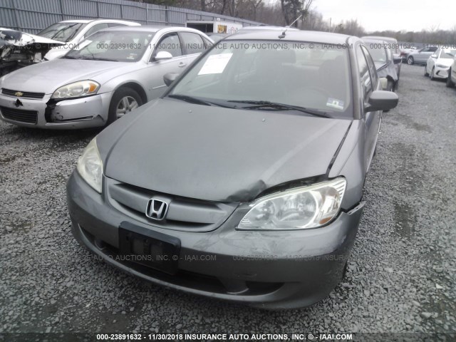 JHMES96645S015840 - 2005 HONDA CIVIC HYBRID GRAY photo 6