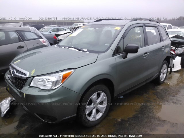 JF2SJABC9GH455266 - 2016 SUBARU FORESTER 2.5I GREEN photo 2