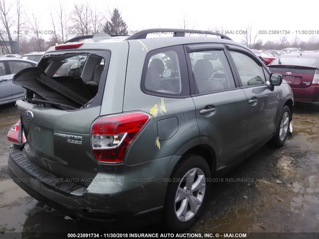 JF2SJABC9GH455266 - 2016 SUBARU FORESTER 2.5I GREEN photo 4