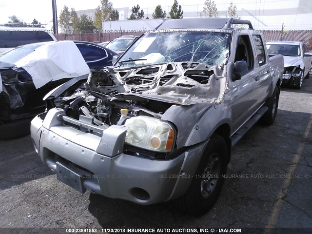 1N6ED27T93C400967 - 2003 NISSAN FRONTIER CREW CAB XE/CREW CAB SE GRAY photo 2