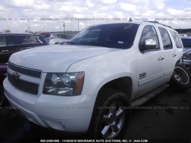 1GNSCBE07BR385356 - 2011 CHEVROLET TAHOE C1500 LT WHITE photo 2