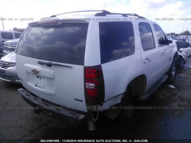 1GNSCBE07BR385356 - 2011 CHEVROLET TAHOE C1500 LT WHITE photo 4