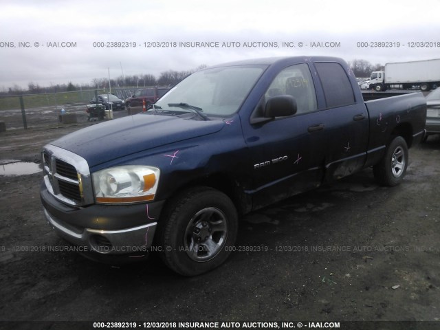 1D7HA18K76J220983 - 2006 DODGE RAM 1500 ST BLUE photo 2