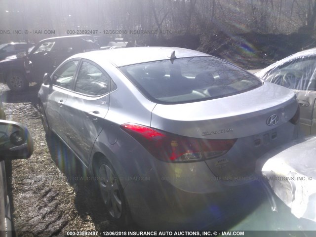 5NPDH4AE1BH052674 - 2011 HYUNDAI ELANTRA GLS/LIMITED SILVER photo 3