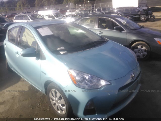 JTDKDTB35E1083528 - 2014 TOYOTA PRIUS C BLUE photo 1